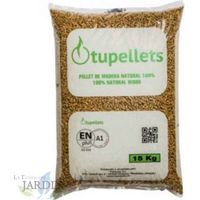 Suinga – Granulés de bois 100% naturel pour chauffage – 600 Kg en 40 sacs de 15 kg – Certifié EN PLUS A1 – Cylindres de 6 mm pour combustion optimale